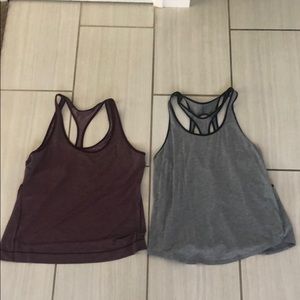 Two Lululemon tanks size 8